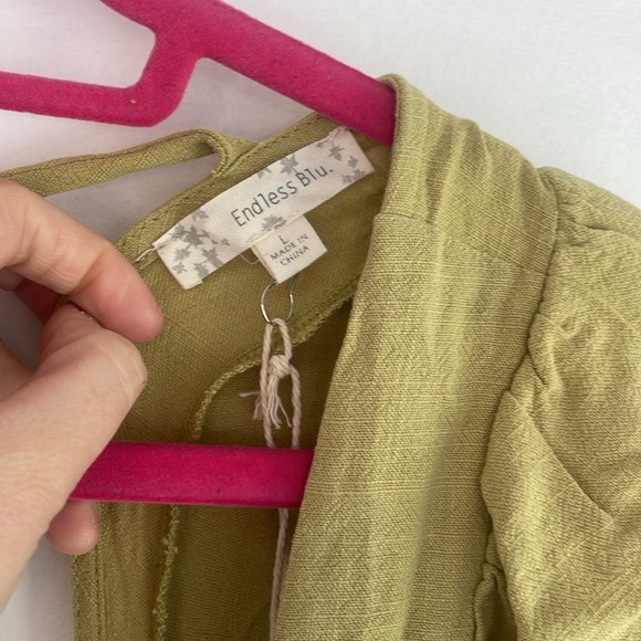 august open back dress in pale lime - Picture 4 of 4